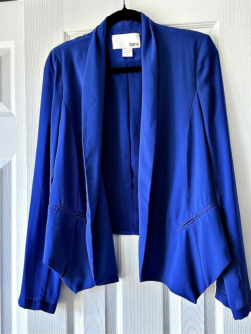 bar III Women's Blue Blazer Size Large Like New